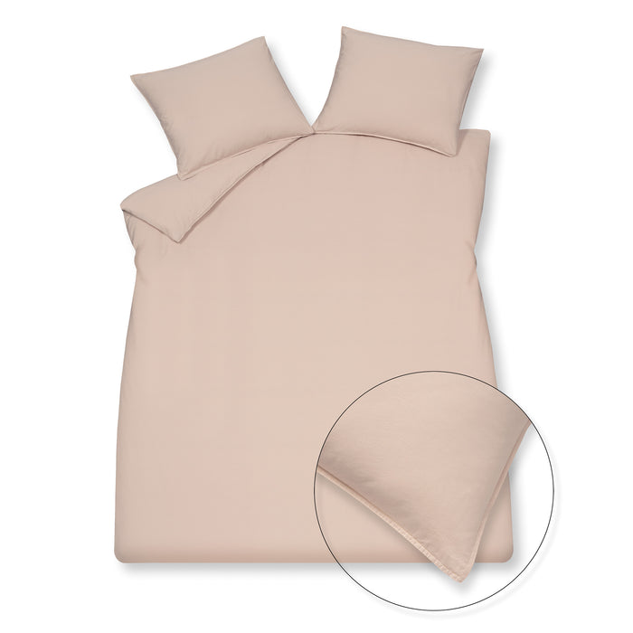 Vandyck Washed Cotton Dekbedovertrek 200 x 200/220 cm - Pale Pink