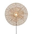 GOOD&MOJO Wandlamp Zanzibar - Rotan Wit - Ø55cm