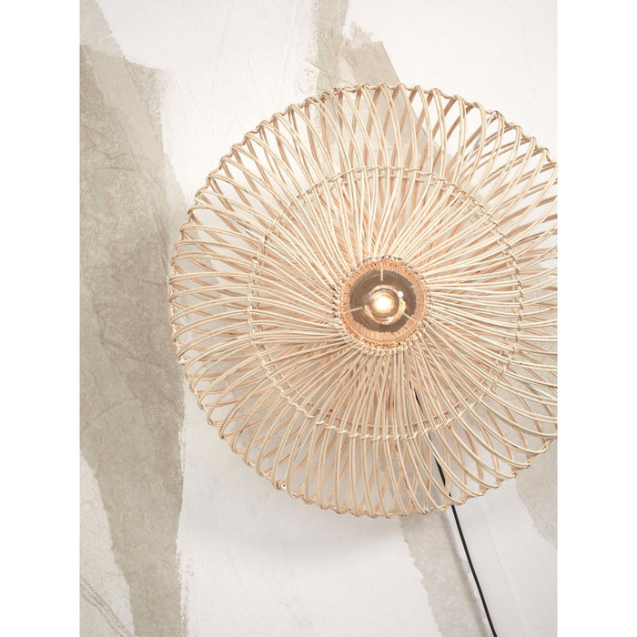 GOOD&MOJO Wandlamp Zanzibar - Rotan Wit - Ø55cm