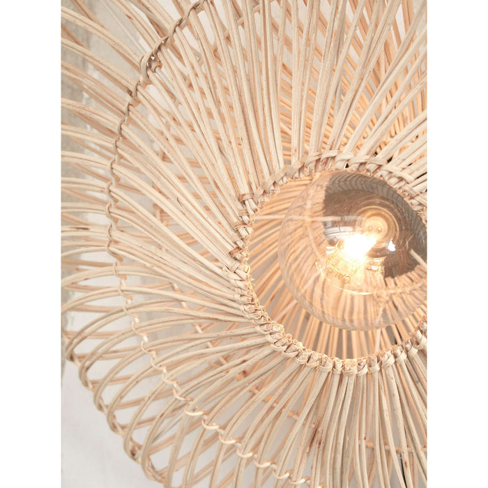 GOOD&MOJO Wandlamp Zanzibar - Rotan Wit - Ø55cm
