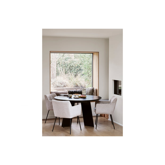 Basiclabel Kussen Lits - Katoen - Zwart|Naturel - 45x45x10