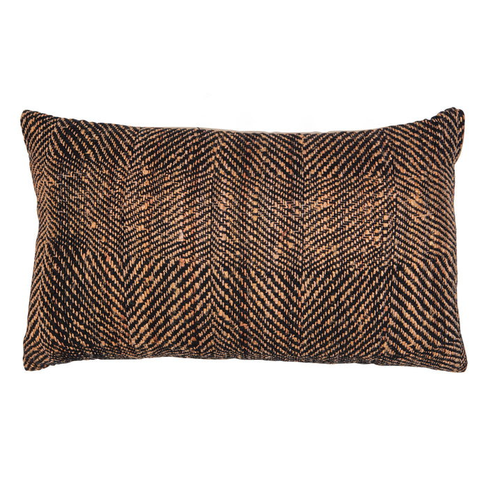 Basiclabel Kussen Meet - Katoen - Zwart|Naturel - 30x50x10