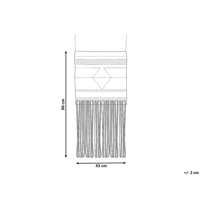 Beliani - SAIF - Wanddecoratie - Donkerrood - Wol