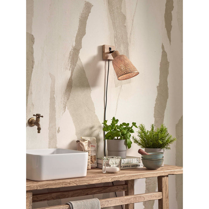 GOOD&MOJO Wandlamp Java - Bamboe - Ø15cm