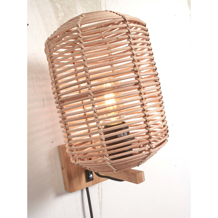 GOOD&MOJO Wandlamp Tanami - Rotan - Ø18cm