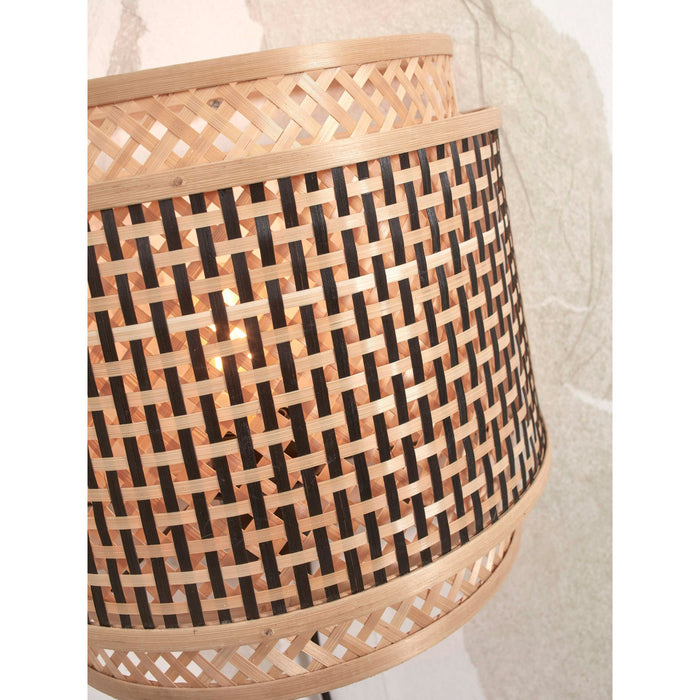 GOOD&MOJO Wandlamp Bhutan - Bamboe|Zwart - 24x12x21cm