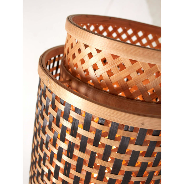 GOOD&MOJO Vloerlamp Bhutan - Zwart|Bamboe - 20x20x135cm