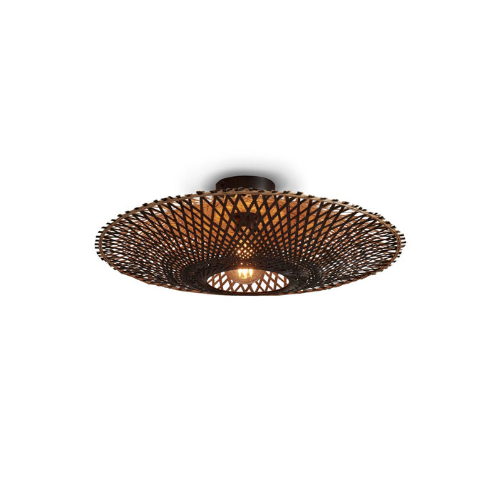 GOOD&MOJO Kalimantan Plafondlamp - Ø60cm - Zwart / Bamboe