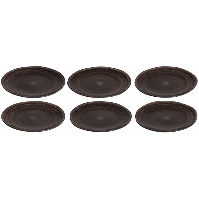 Studio Tavola Dinerborden Dark Brown ø 27 cm - 6 Stuks