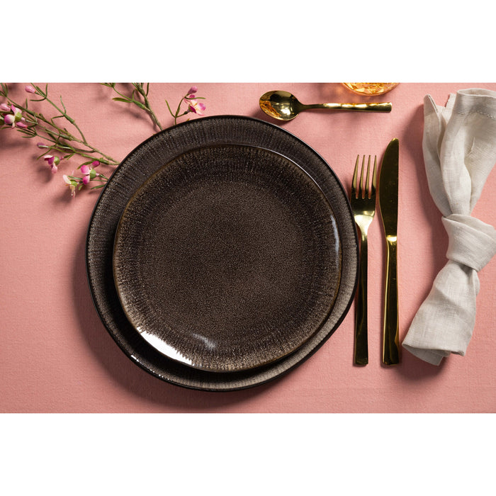 Studio Tavola Dinerborden Dark Brown ø 27 cm - 6 Stuks