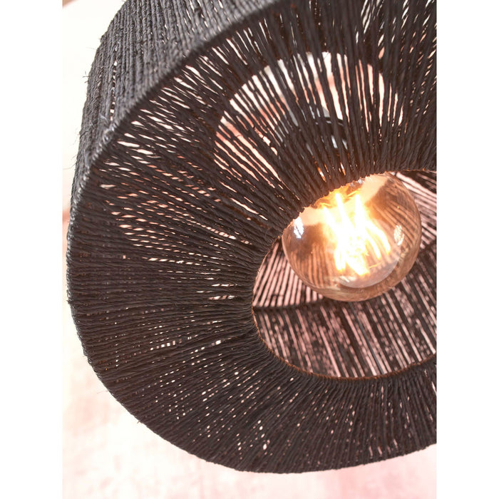 GOOD&MOJO Plafonniere Iguazu - Jute Zwart - Ø30cm