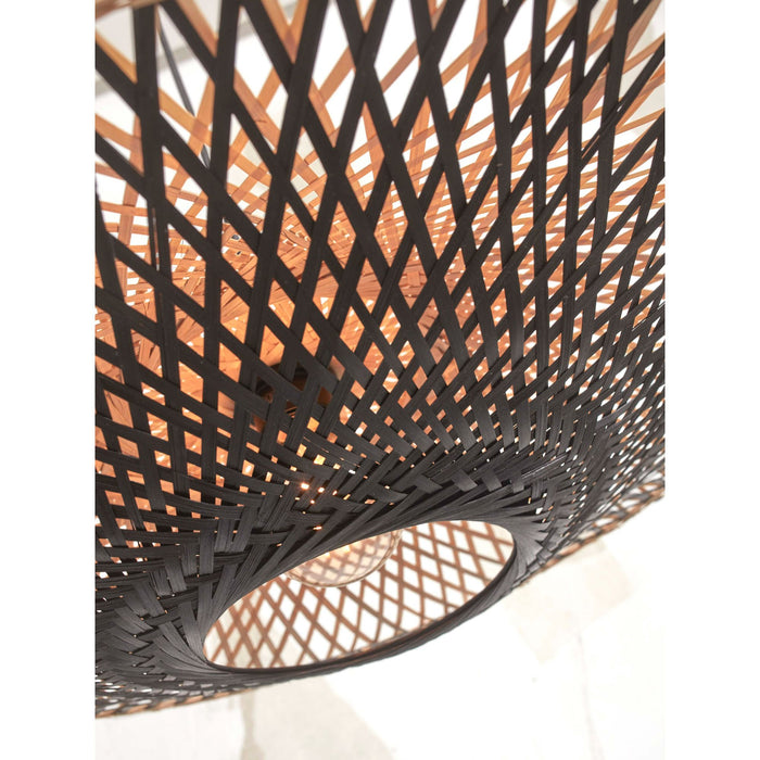 GOOD&MOJO Kalimantan Plafondlamp - Ø44cm - Zwart / Bamboe
