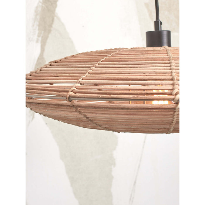 GOOD&MOJO Vloerlamp Tanami - Bamboe Wit|Rotan - 63x40x150cm