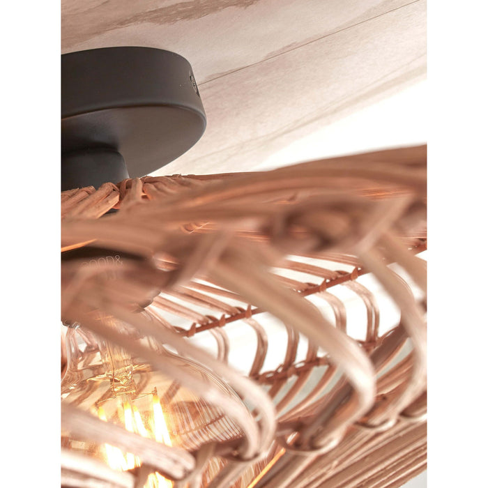 GOOD&MOJO Plafonniere Zanzibar - Rotan - Ø55cm