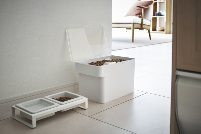 Yamazaki Huisdier Voedselcontainer - Tower - Wit