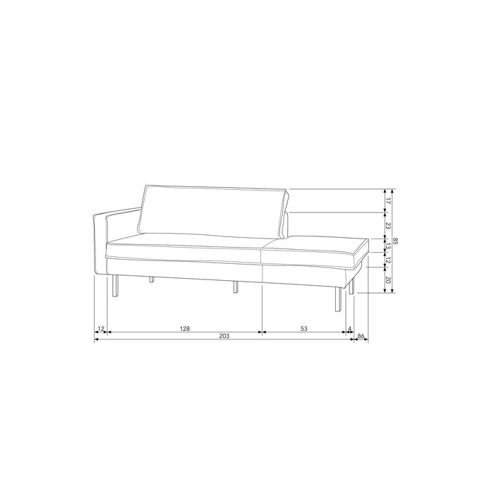 WOOOD Rodeo Daybed Links - Velvet -  Khaki