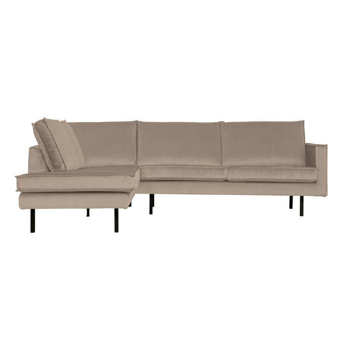 WOOOD Rodeo Hoekbank Links - Velvet -  Khaki