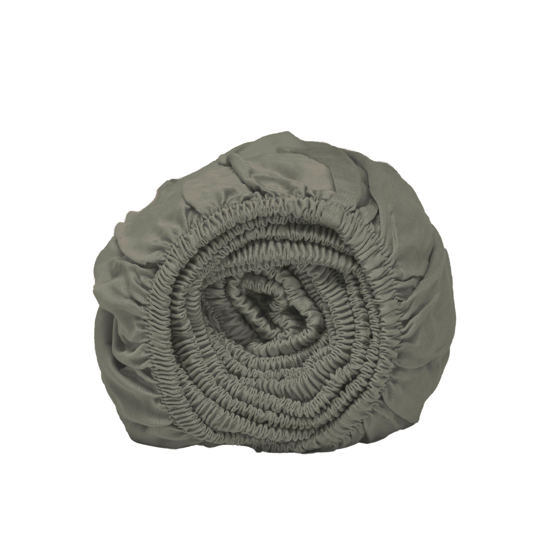 Coco & Cici Bamboe Hoeslaken Olijfgroen | 180x210x30