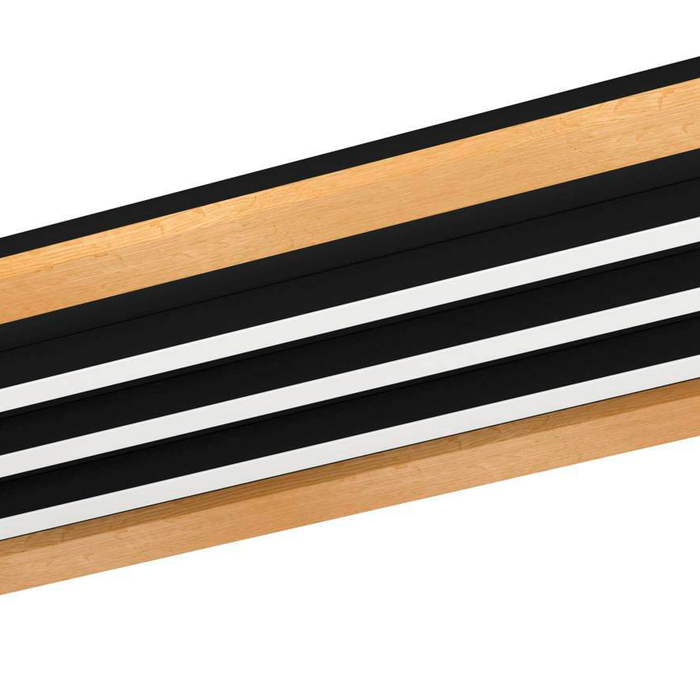 EGLO Tirrenara Plafondlamp - LED - 78 cm - Zwart|Bruin|Wit