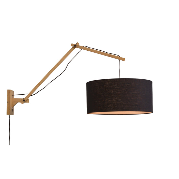 GOOD&MOJO Wandlamp Andes - Bamboe|Zwart - 95x47x55cm