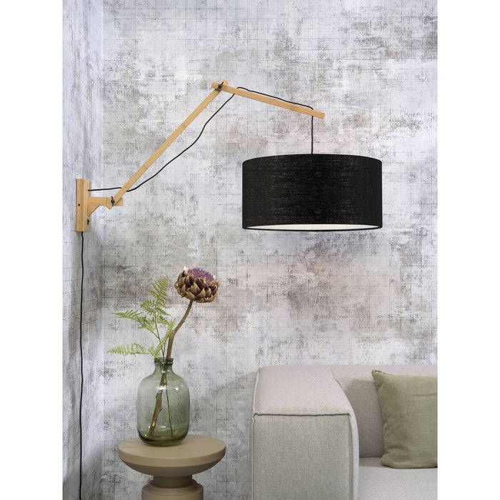 GOOD&MOJO Wandlamp Andes - Bamboe|Zwart - 95x47x55cm