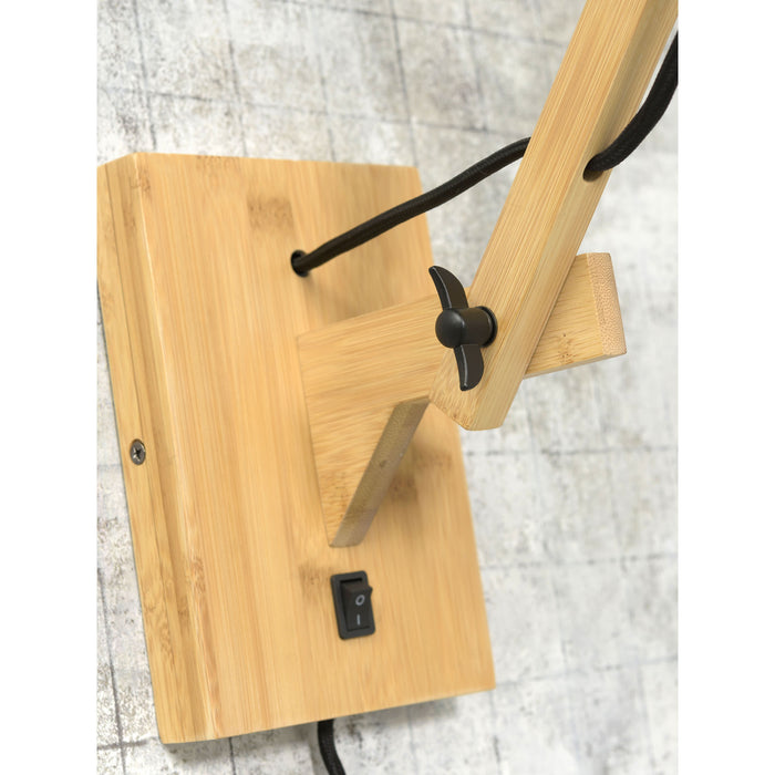 GOOD&MOJO Wandlamp Andes - Bamboe|Zwart - 95x47x55cm