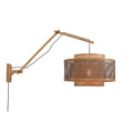GOOD&MOJO Wandlamp Bhutan - Bamboe|Zwart - 95x50x55cm