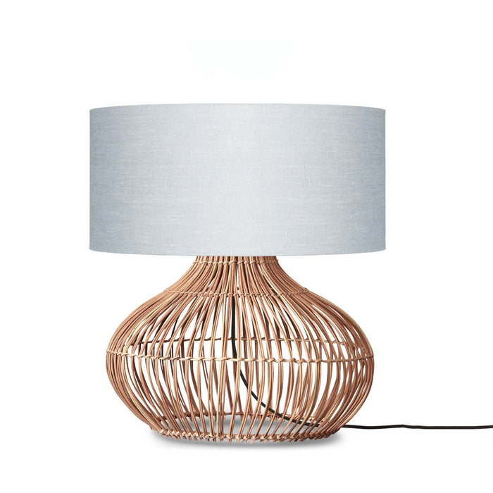 GOOD&MOJO Tafellamp Kalahari - Lichtgrijs|Rotan - Ø47cm