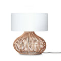 GOOD&MOJO Tafellamp Kalahari - Wit|Rotan - Ø47cm