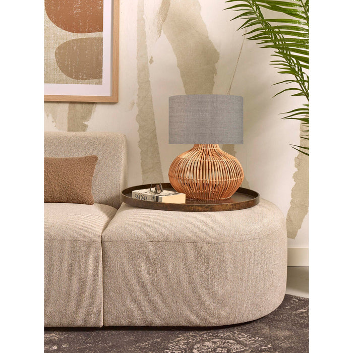 GOOD&MOJO Tafellamp Kalahari - Taupe|Rotan - Ø32cm