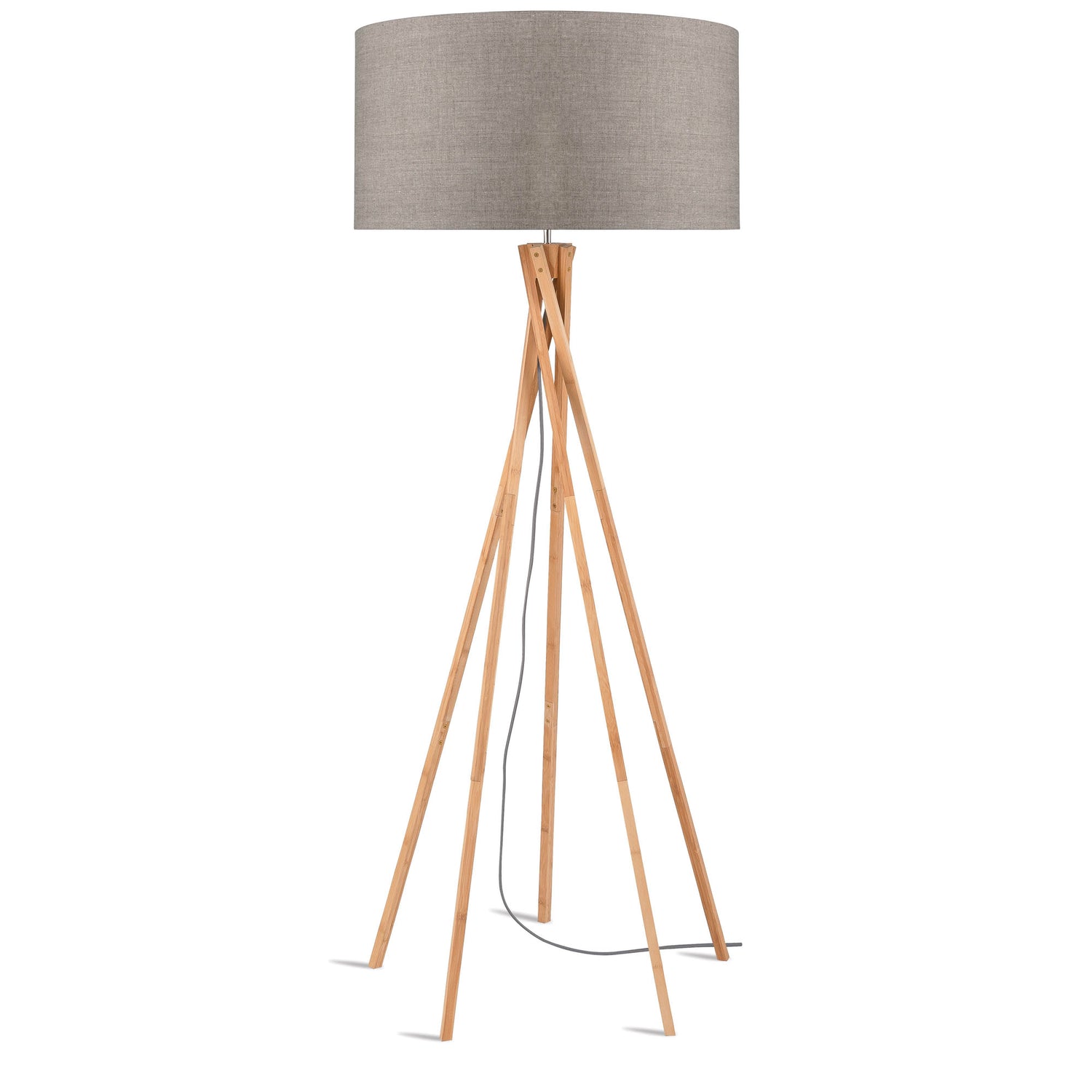 GOOD&MOJO Vloerlamp Kilimanjaro - Taupe|Bamboe - Ø60cm