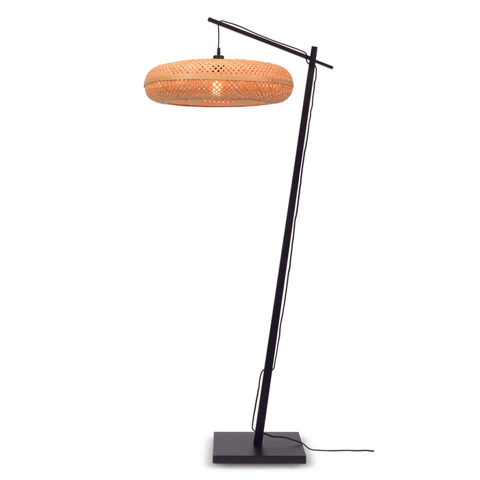 GOOD&MOJO Vloerlamp Palawan - Bamboe Zwart|Naturel - Ø77cm