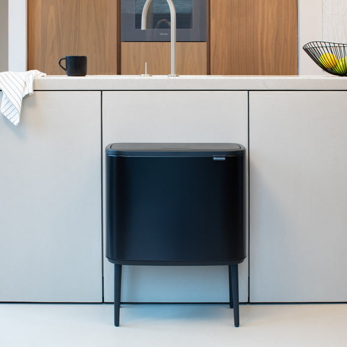 Brabantia Bo Touch Bin Afvalemmer 11 + 23 L  - Zwart