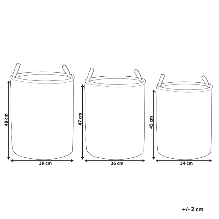 Beliani - ARCHA - Manden set van 3 - Roze - Polyester