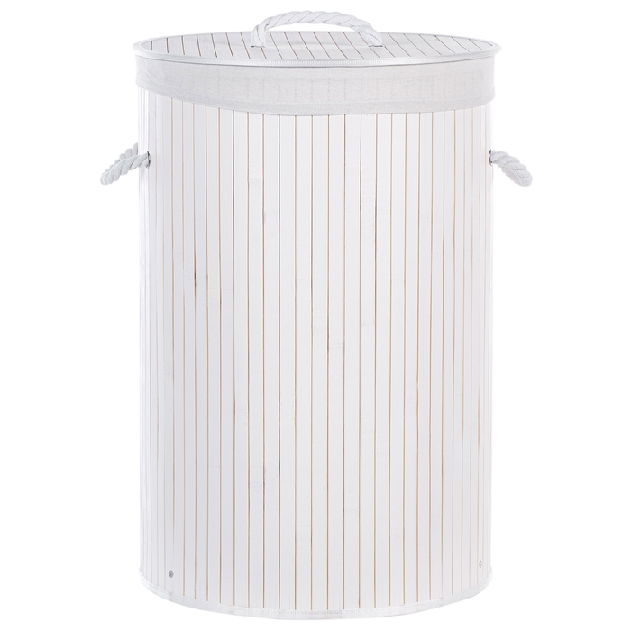 Beliani - SANNAR - Mand - Wit - Bamboehout