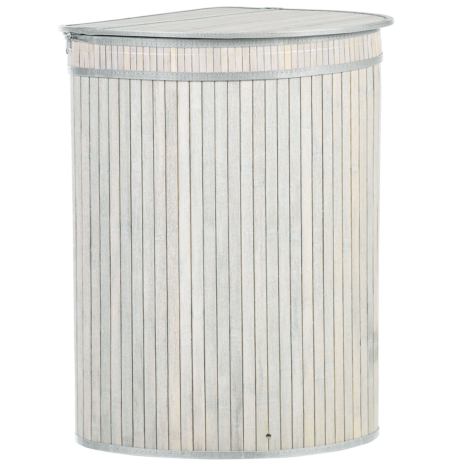 Beliani - BADULLA - Mand - Lichtgrijs - Bamboehout