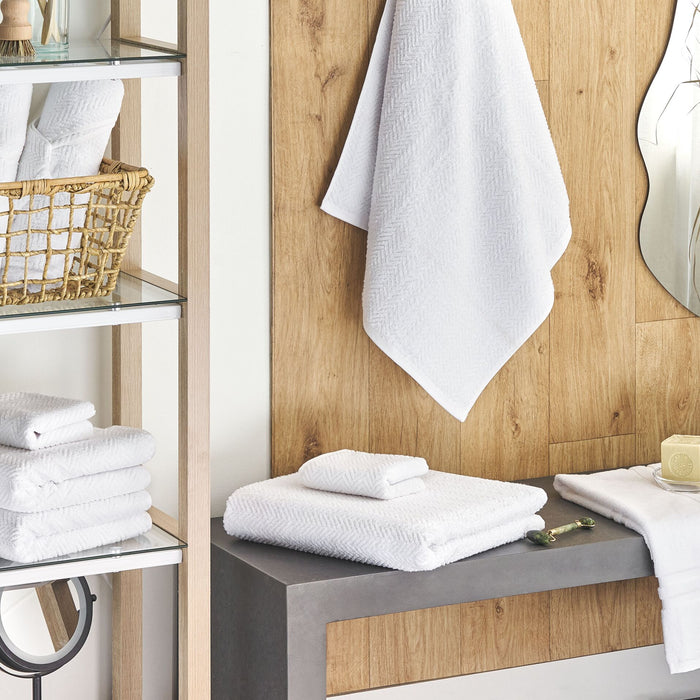 Beliani - MITIARO - Handdoek set van 9 - Wit - Katoen