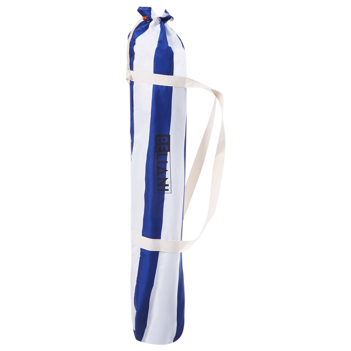 Beliani - MONDELLO - Parasol - Blauw|Wit - Polyester