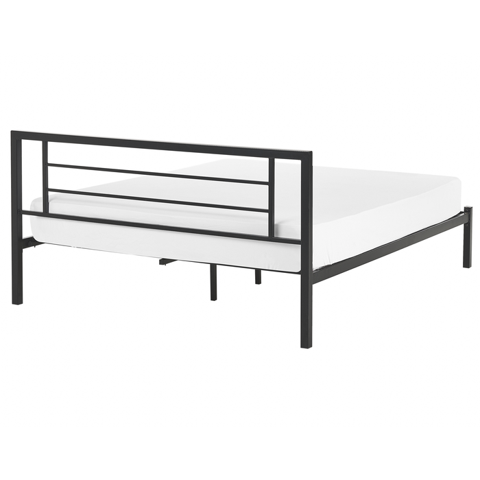 Beliani - CUSSET - Tweepersoonsbed - Zwart - 140 x 200 cm - Metaal