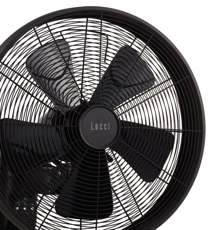 Lucci Air Wandventilator Breeze Zwart Ø 46cm incl. Afstandsbediening