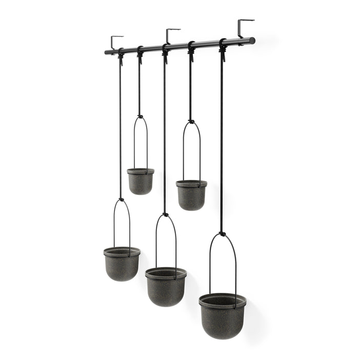 Umbra Triflora Hangende Bloempotten - Set van 5 - Zwart