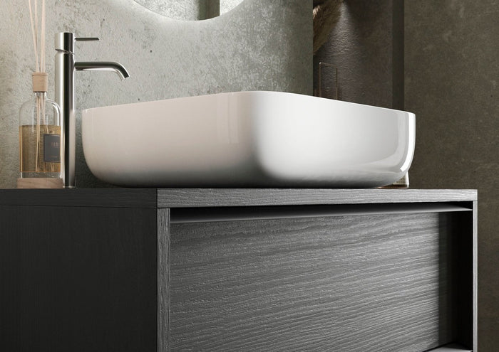 Benvenuto Design Steel 79 cm Zwevend Wastafel en Onderkast