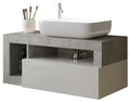 Benvenuto Design Hamburg 92 cm Zwevend Wastafel en Onderkast Beton