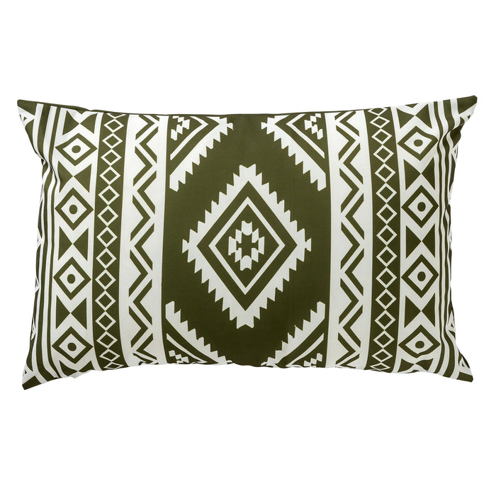 Dutch Decor Buitenkussen 40x60 cm - NUNO - outdoor - groen en wit