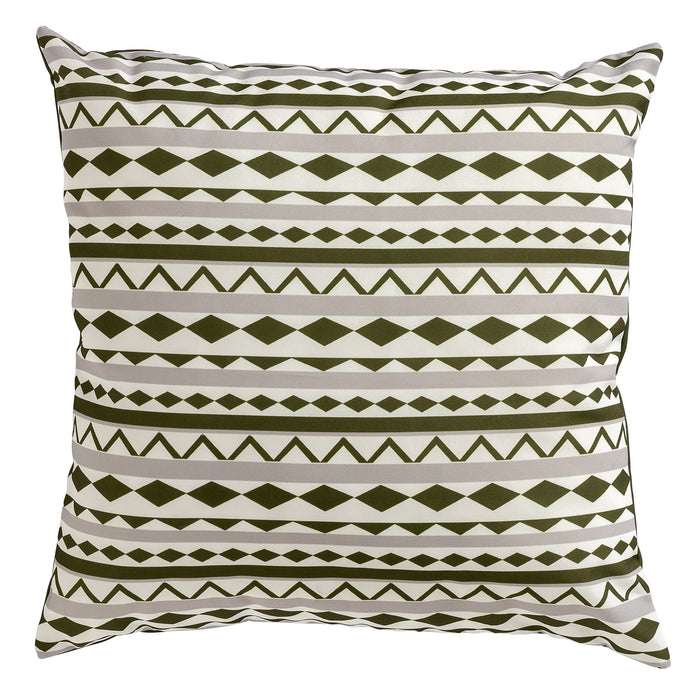 Dutch Decor Buitenkussen 45x45 cm - MAURO - outdoor - groen & wit