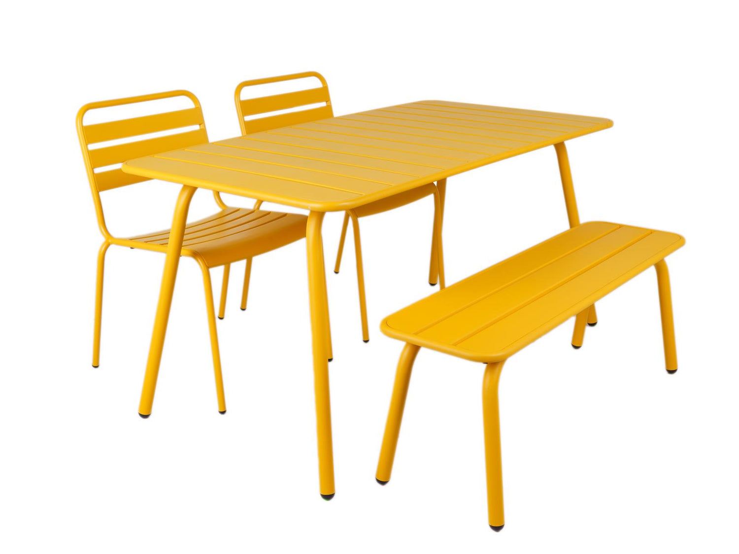 Metalen tuinset Max 150 cm okergeel - 4-delig