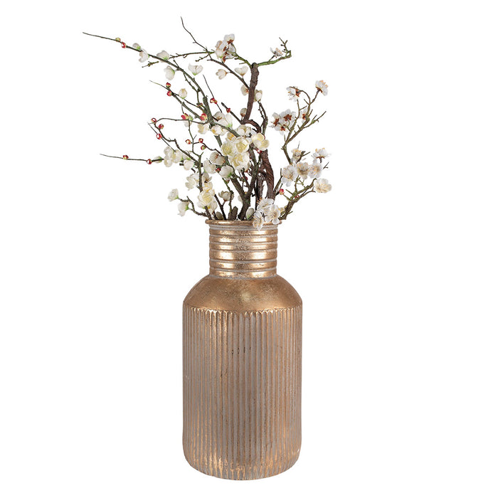 Clayre & Eef Vaas  Ø 22x44 cm Goudkleurig Metaal Decoratie Vaas