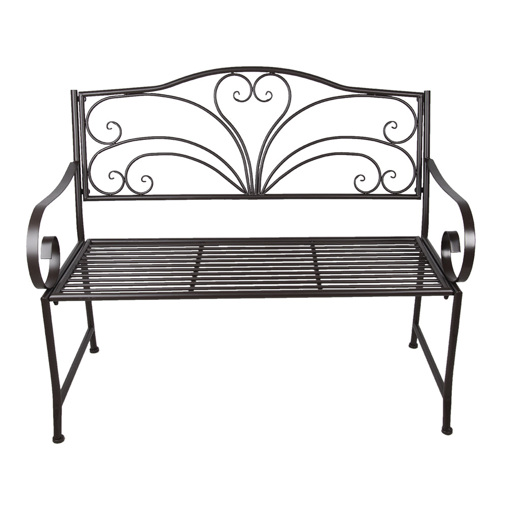 Clayre & Eef Tuinbank 117x50x98 cm Bruin Metaal