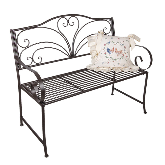 Clayre & Eef Tuinbank 117x50x98 cm Bruin Metaal