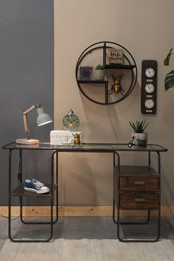 Clayre & Eef Spaarpot 15x5x15 cm Bruin Hout